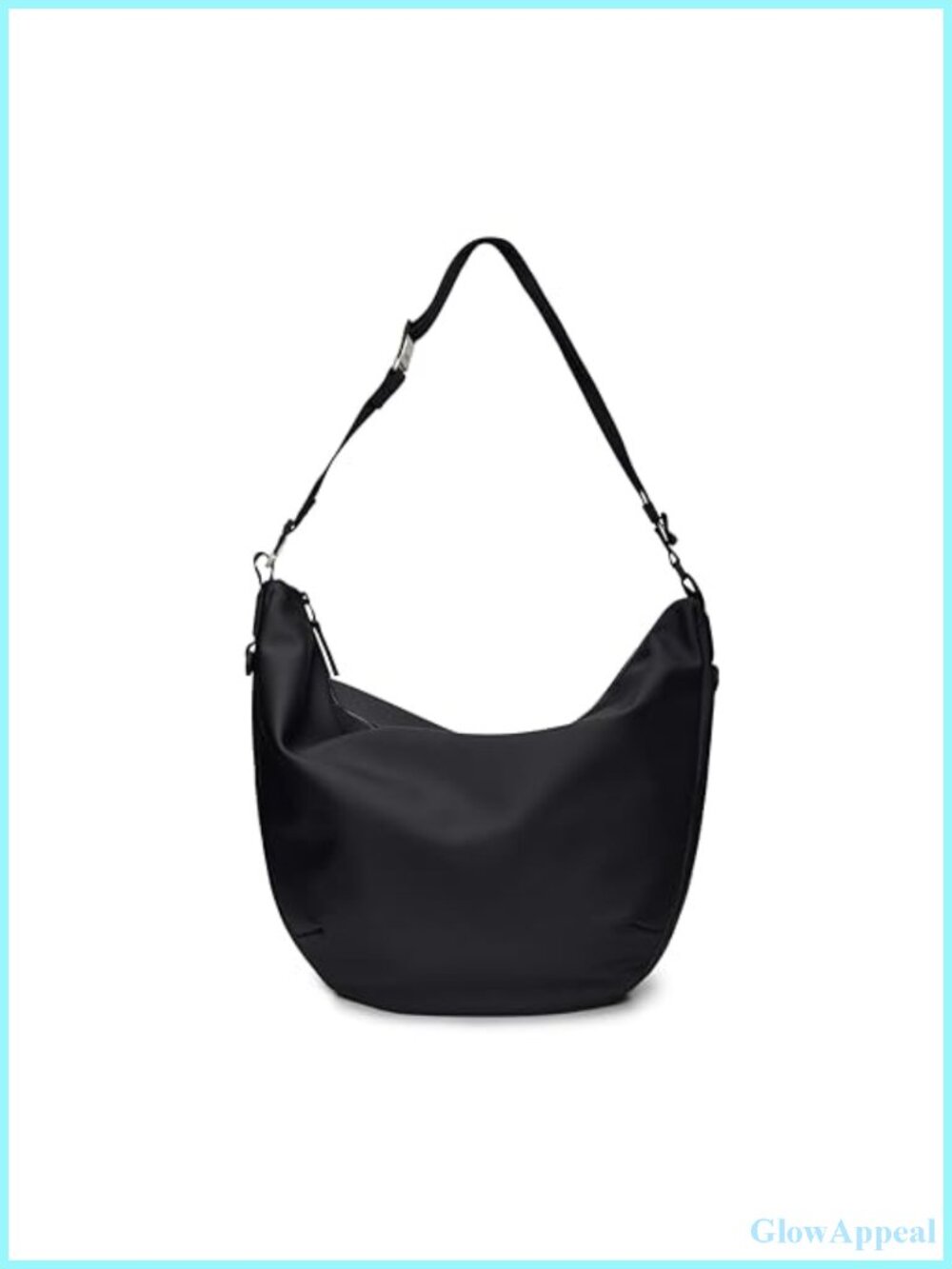 Waterproof PU Fabric Crossbody Bag Adjustable Strap Zip Closure